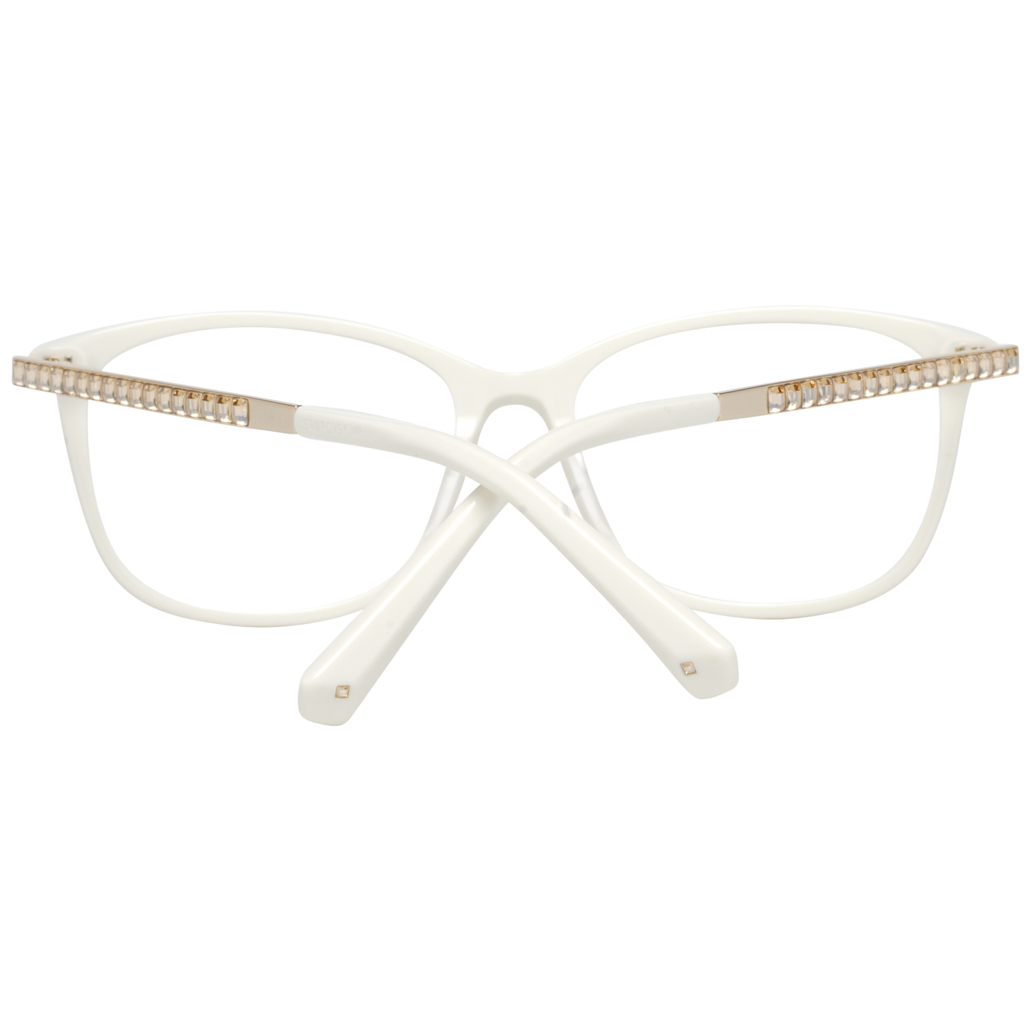 Swarovski Rectangle glasses in White with Metal frame, model Swarovski Optical Frames SK5308 52021, from Burghley & Co – Luxury eyewear UK