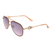 Guess Aviator sunglasses in Gold and Pink with Metal frame, model Guess Sunglasses GF0344 5628U, from Burghley & Co – Luxury eyewear UK