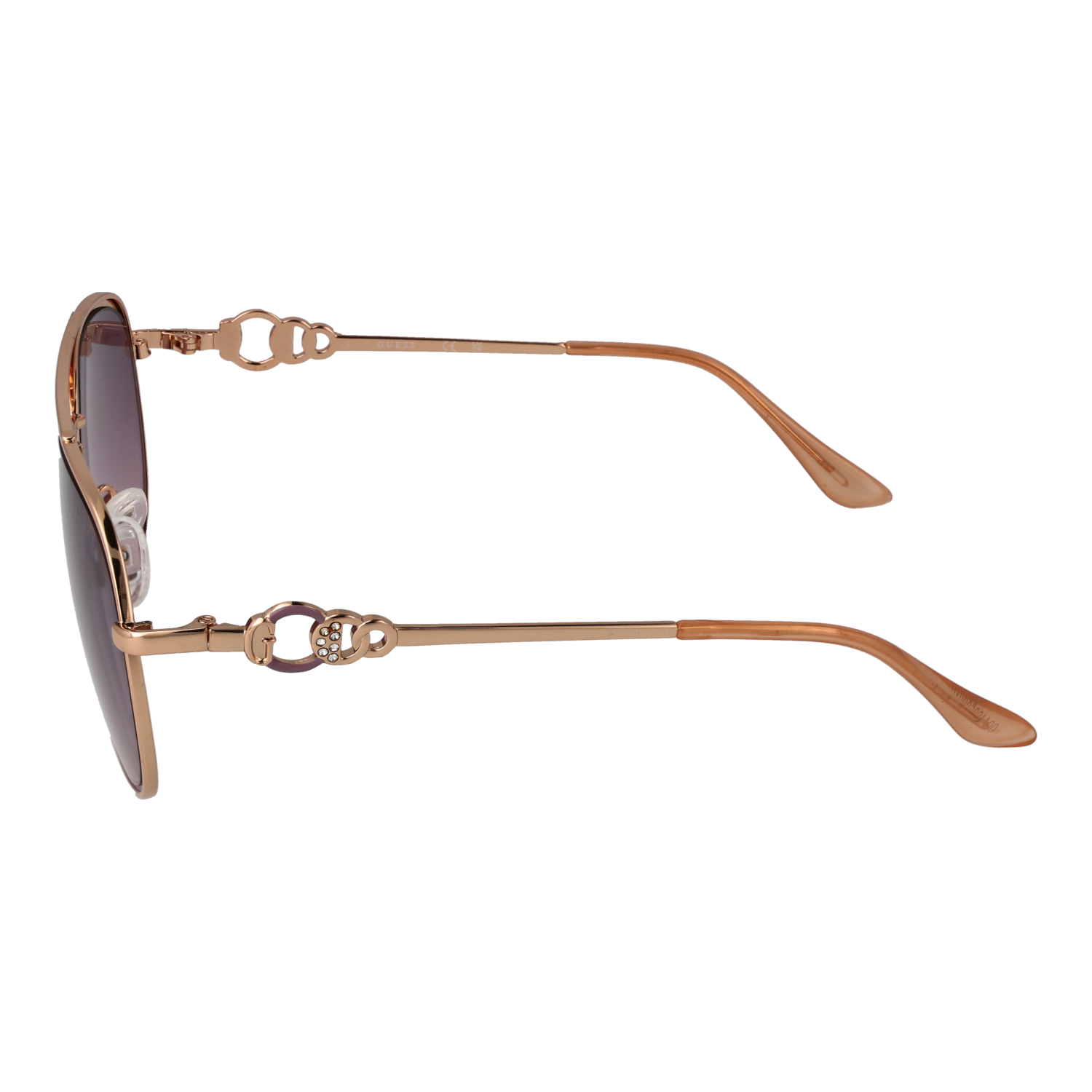 Guess Aviator sunglasses in Gold and Pink with Metal frame, model Guess Sunglasses GF0344 5628U, from Burghley & Co – Luxury eyewear UK