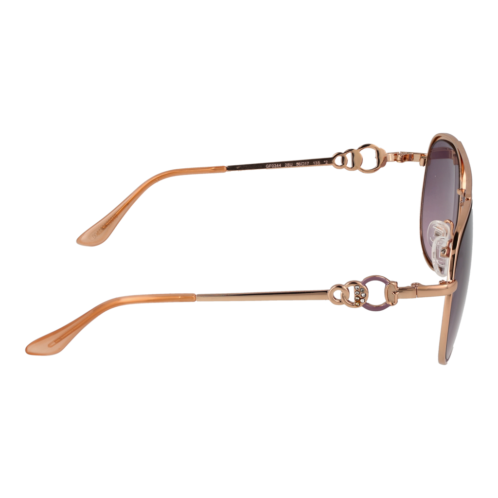 Guess Aviator sunglasses in Gold and Pink with Metal frame, model Guess Sunglasses GF0344 5628U, from Burghley & Co – Luxury eyewear UK
