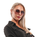 Guess Aviator sunglasses in Gold and Pink with Metal frame, model Guess Sunglasses GF0344 5628U, from Burghley & Co – Luxury eyewear UK