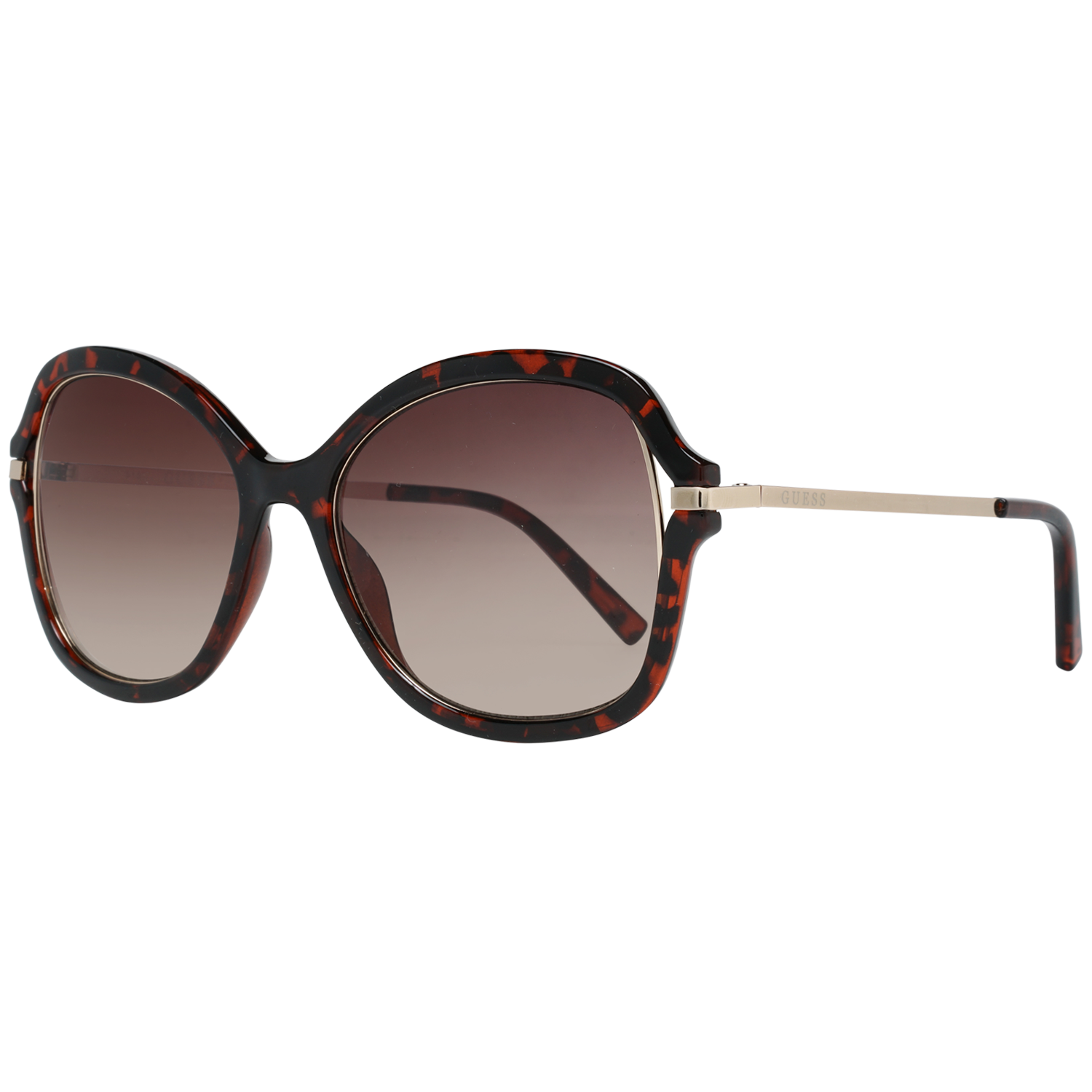 Guess sunglasses in Brown with Metal frame, model Guess Sunglasses GF0352 5452F, from Burghley & Co – Luxury eyewear UK