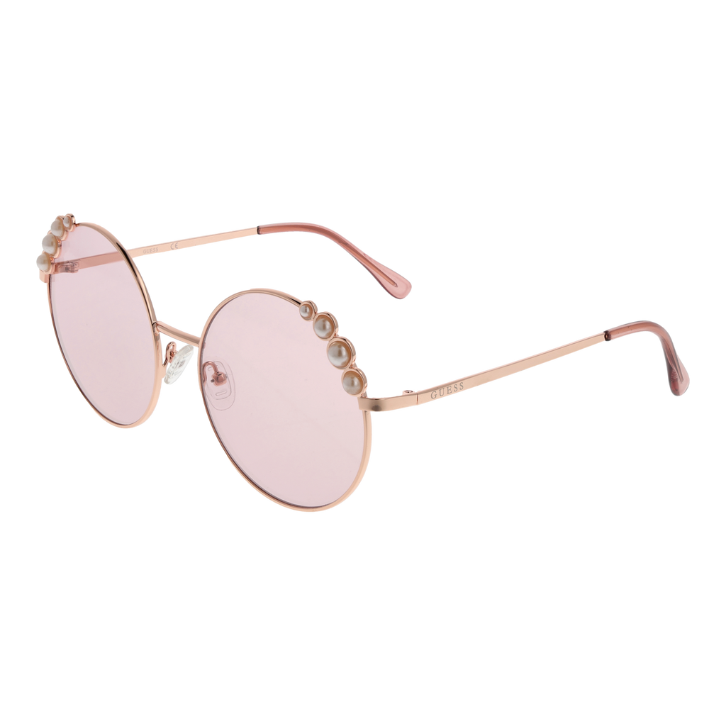 Guess Round sunglasses in Gold and Pink with Metal frame, model Guess Sunglasses GF0355 5828T, from Burghley & Co – Luxury eyewear UK