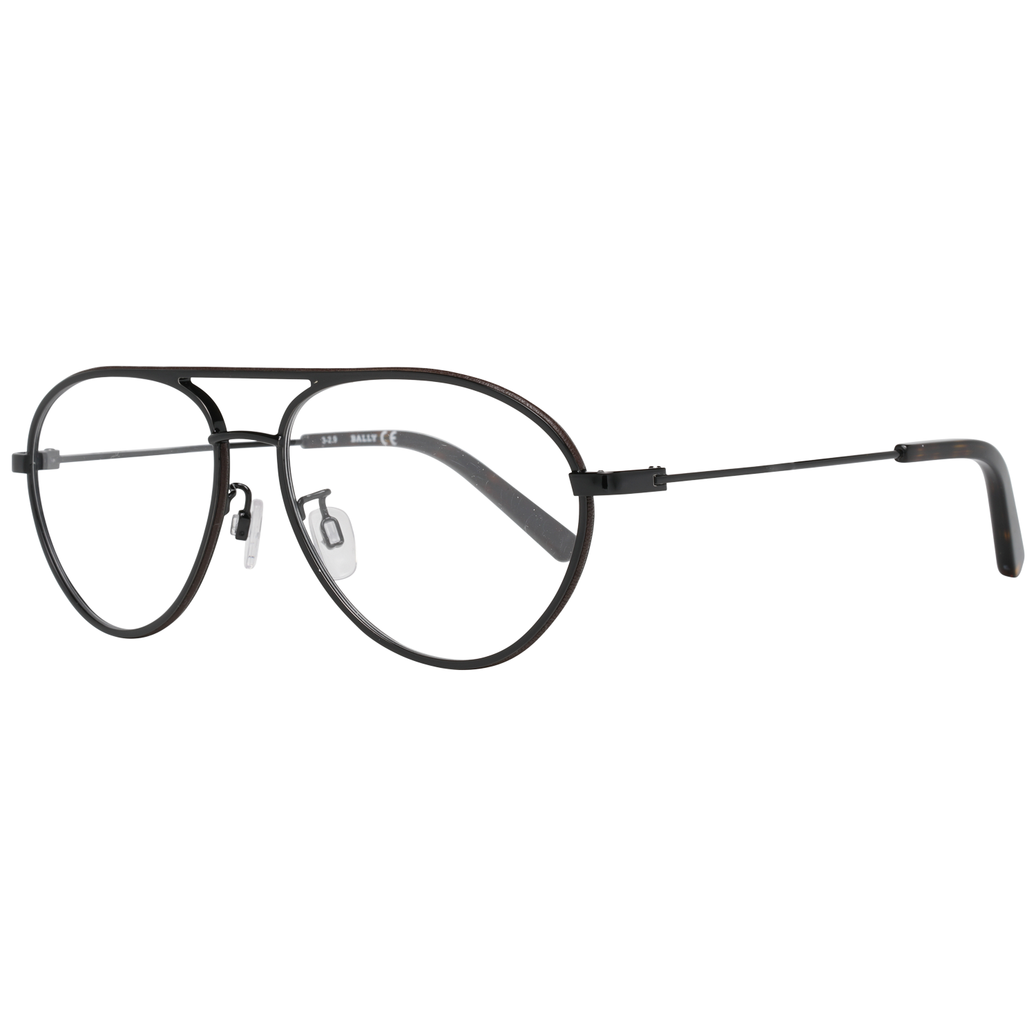 Bally Aviator glasses in Black with Metal frame, model Bally Optical Frames BY5013-H 57001, from Burghley & Co – Luxury eyewear UK