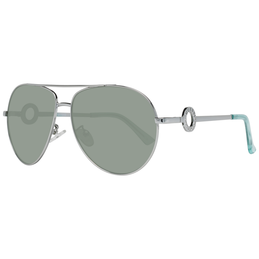 Guess Aviator sunglasses in Silver with Metal frame, model Guess Sunglasses GF0364 5910X, from Burghley & Co – Luxury eyewear UK