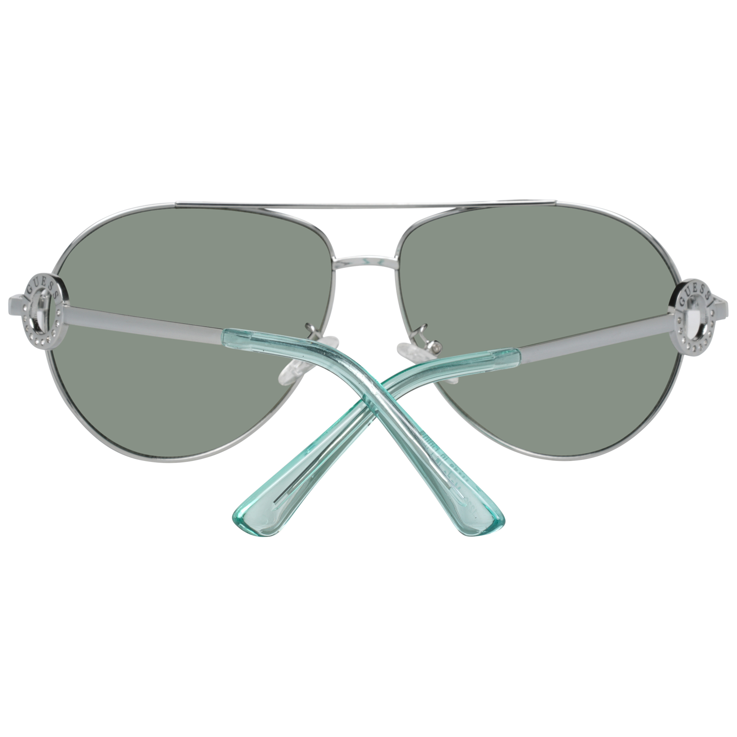 Guess Aviator sunglasses in Silver with Metal frame, model Guess Sunglasses GF0364 5910X, from Burghley & Co – Luxury eyewear UK
