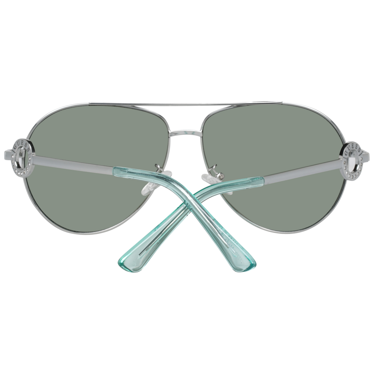Guess Aviator sunglasses in Silver with Metal frame, model Guess Sunglasses GF0364 5910X, from Burghley & Co – Luxury eyewear UK