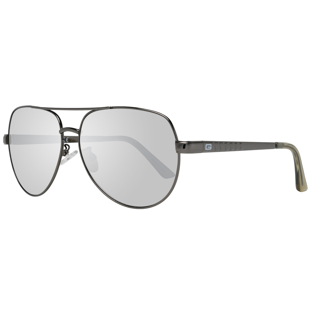 Guess Aviator sunglasses in Gunmetal with Metal frame, model Guess Sunglasses GF0215 6008C, from Burghley & Co – Luxury eyewear UK