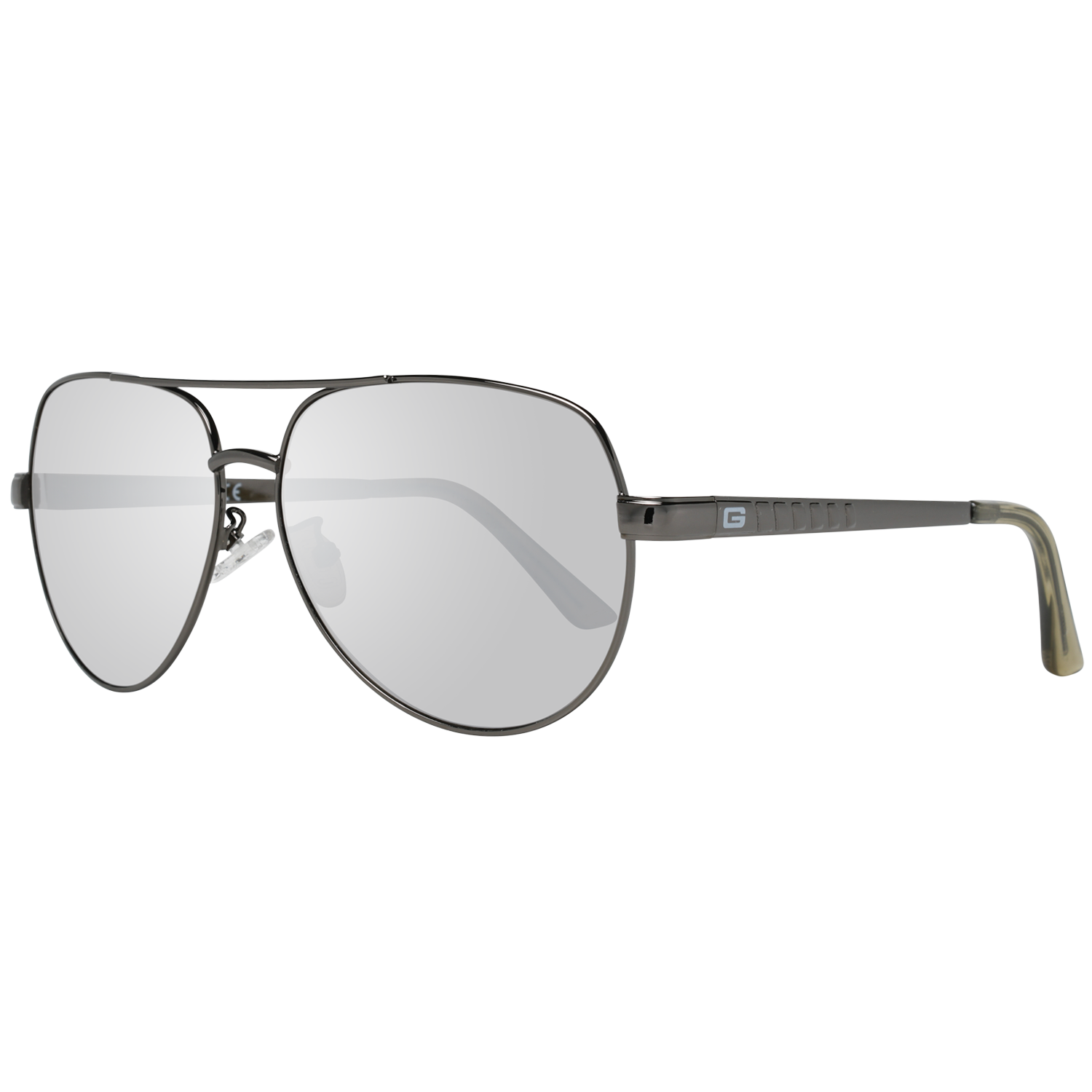 Guess Aviator sunglasses in Gunmetal with Metal frame, model Guess Sunglasses GF0215 08C 60, from Burghley & Co – Luxury eyewear UK