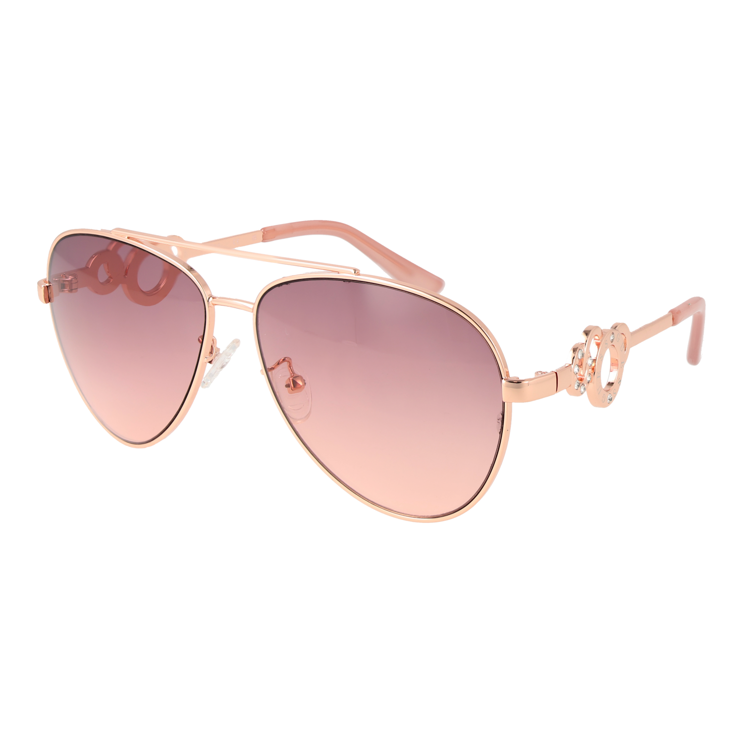 Guess Aviator sunglasses in Gold and Pink with Metal frame, model Guess Sunglasses GF0365 28Z 59, from Burghley & Co – Luxury eyewear UK