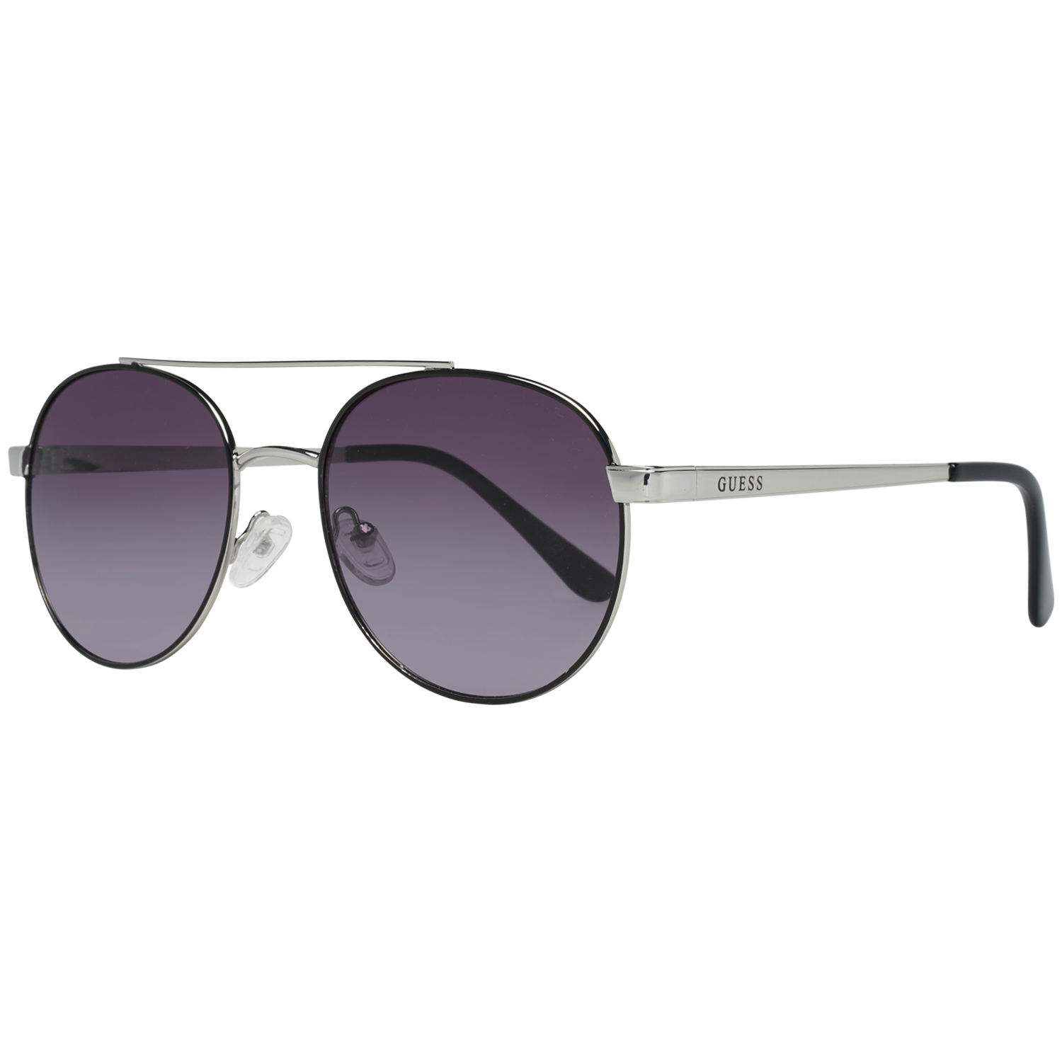 Guess Oval sunglasses in Silver with Metal frame, model Guess Sunglasses GF0367 10B 53, from Burghley & Co – Luxury eyewear UK