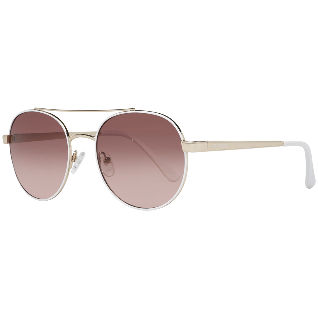 Guess Aviator sunglasses in White with Metal frame, model Guess Sunglasses GF0367 5332T, from Burghley & Co – Luxury eyewear UK
