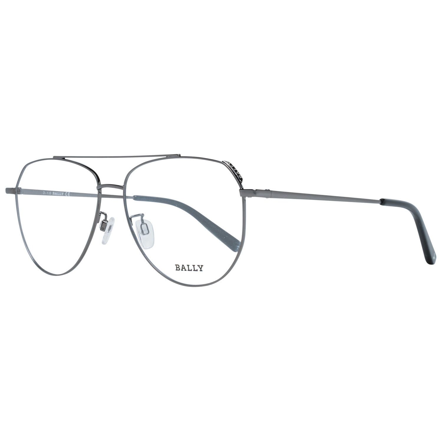 Bally Aviator glasses in Gunmetal with Metal frame, model Bally Optical Frames BY5035-H 57008, from Burghley & Co – Luxury eyewear UK