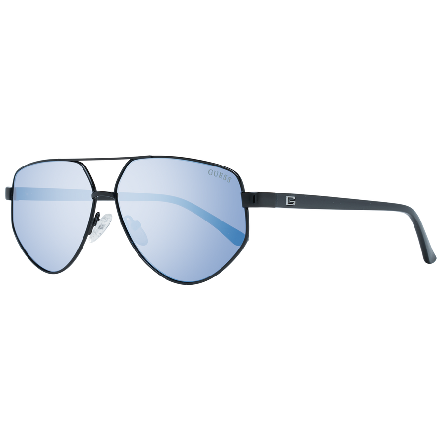 Guess Aviator sunglasses in Black with Metal frame, model Guess Sunglasses GF5076 6001X, from Burghley & Co – Luxury eyewear UK
