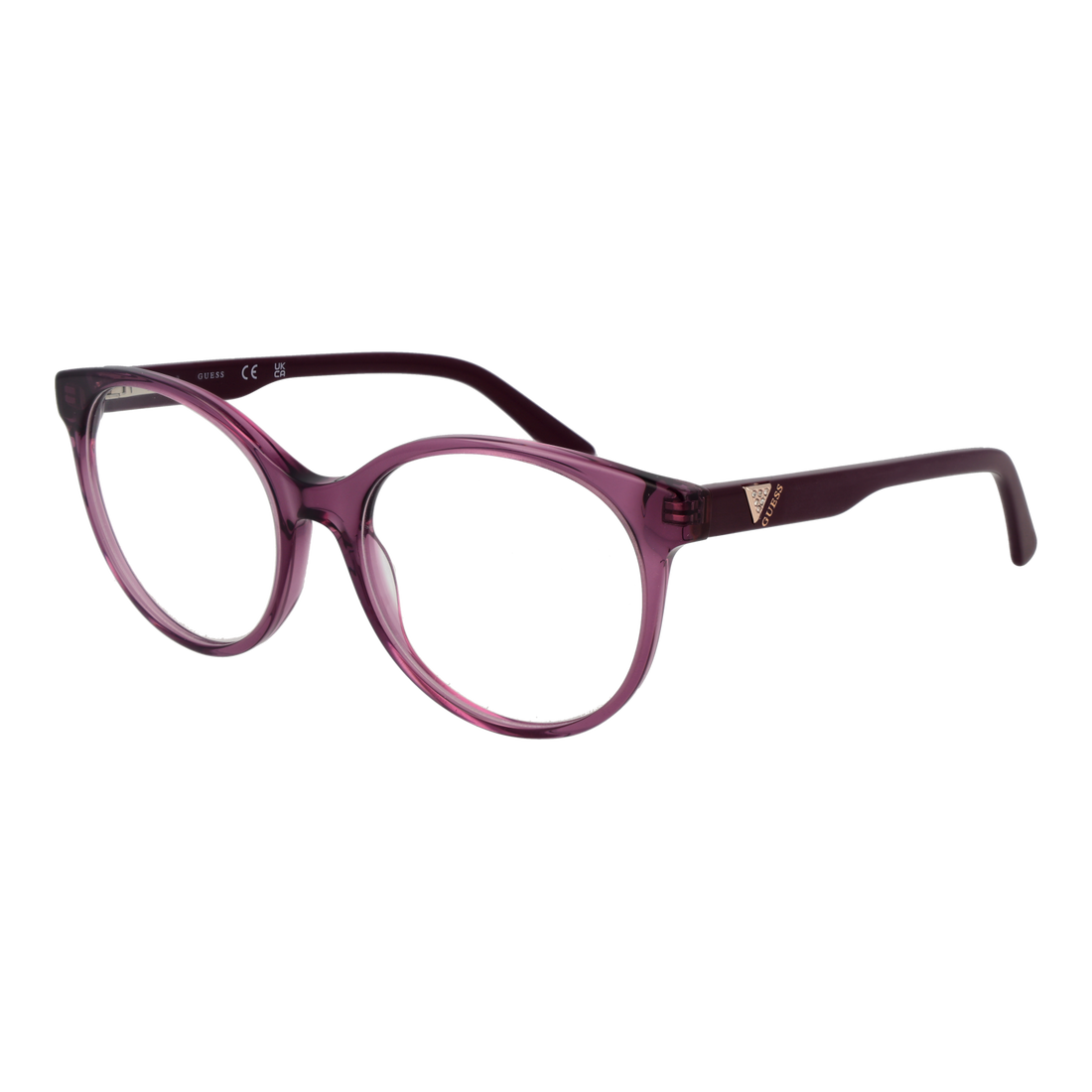 Guess Round glasses in Purple with Acetate frame, model Guess Optical Frames GU2944 081 55, from Burghley & Co – Luxury eyewear UK