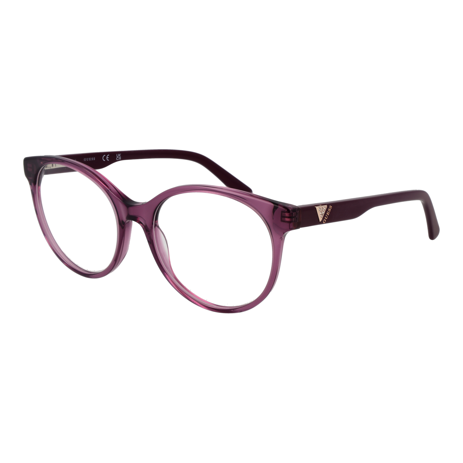 Guess Round glasses in Purple with Acetate frame, model Guess Optical Frames GU2944 081 55, from Burghley & Co – Luxury eyewear UK