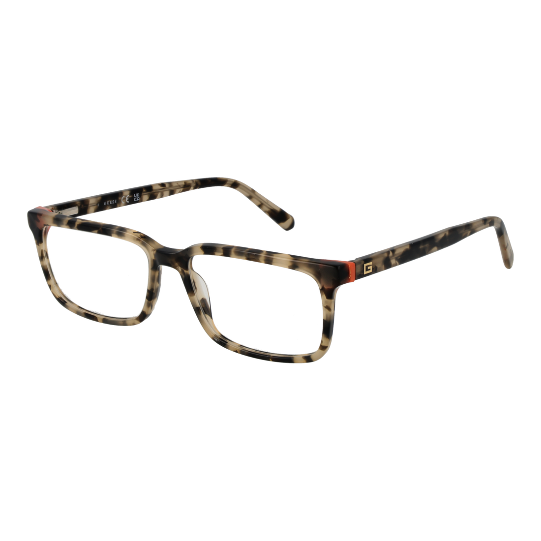 Guess Rectangle glasses with Acetate frame, model Guess Optical Frames GU50068 056 52, from Burghley & Co – Luxury eyewear UK