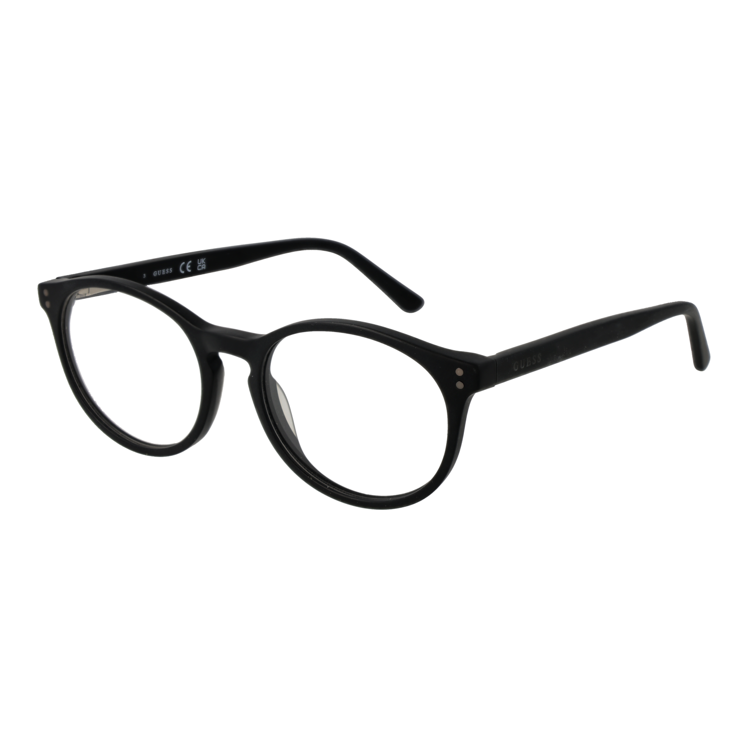 Guess Round glasses in Black with Acetate frame, model Guess Optical Frames GU8266 002 49, from Burghley & Co – Luxury eyewear UK