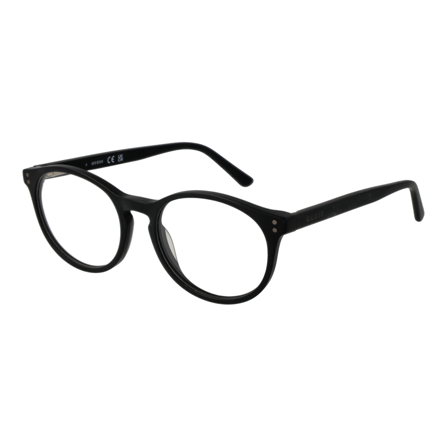 Guess Round glasses in Black with Acetate frame, model Guess Optical Frames GU8266 002 49, from Burghley & Co – Luxury eyewear UK