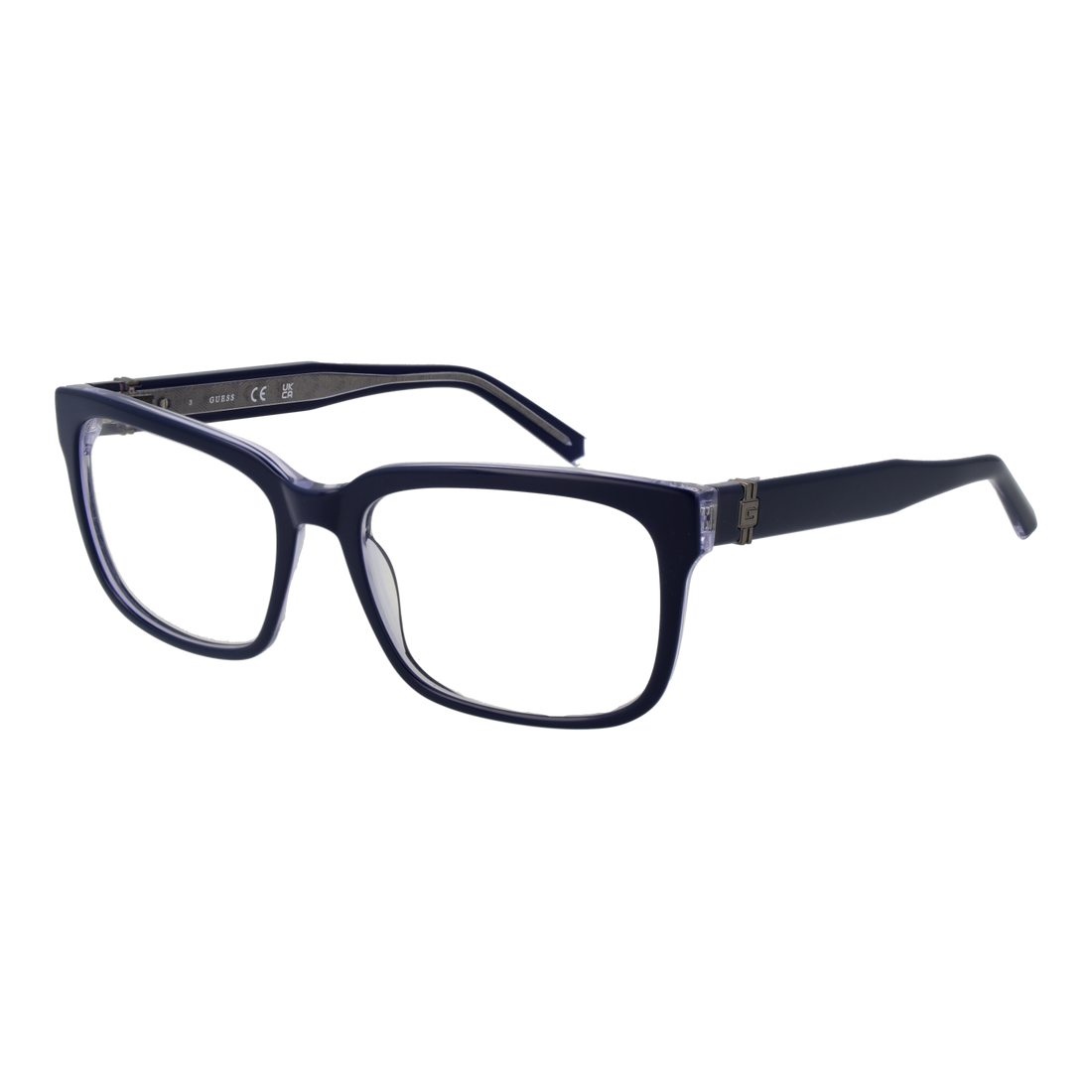 Guess Rectangle glasses in Blue with Acetate frame, model Guess Optical Frames GU50084 092 56, from Burghley & Co – Luxury eyewear UK