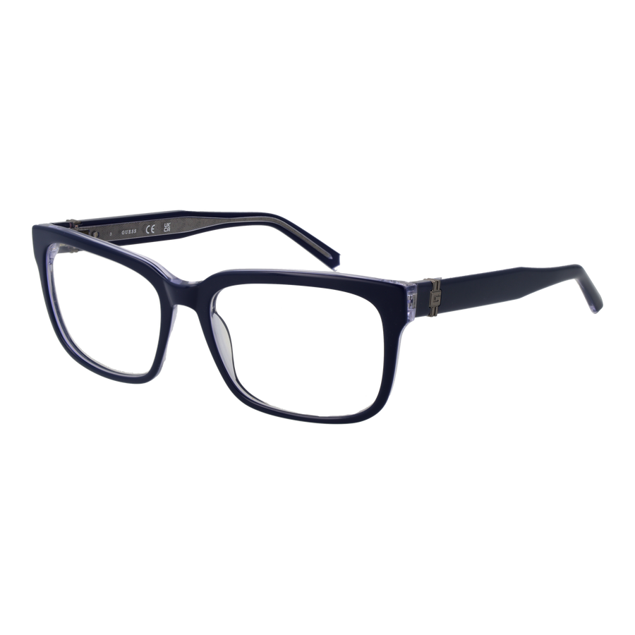 Guess Rectangle glasses in Blue with Acetate frame, model Guess Optical Frames GU50084 092 56, from Burghley & Co – Luxury eyewear UK