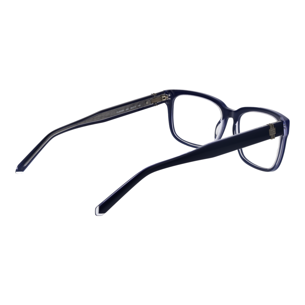 Guess Rectangle glasses in Blue with Acetate frame, model Guess Optical Frames GU50084 092 56, from Burghley & Co – Luxury eyewear UK