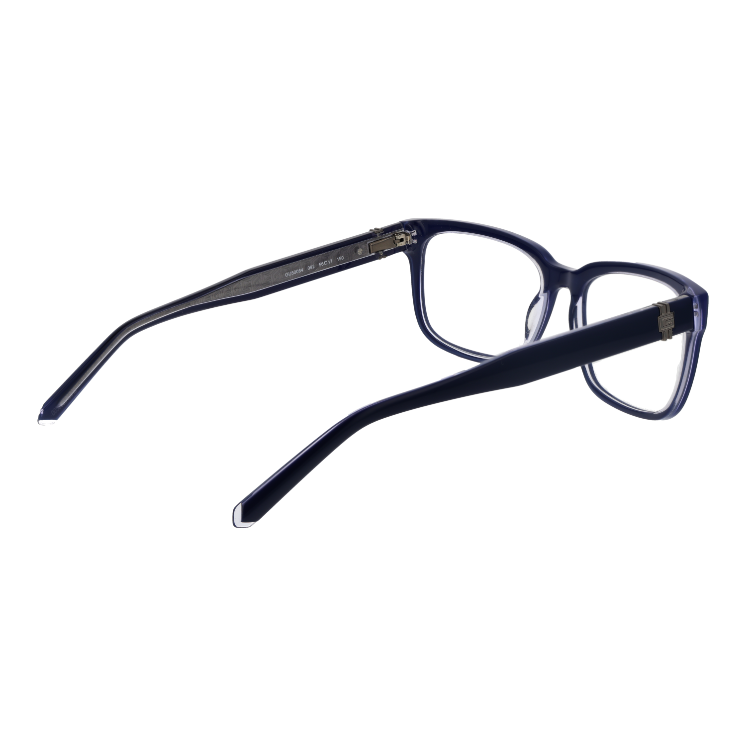 Guess Rectangle glasses in Blue with Acetate frame, model Guess Optical Frames GU50084 092 56, from Burghley & Co – Luxury eyewear UK