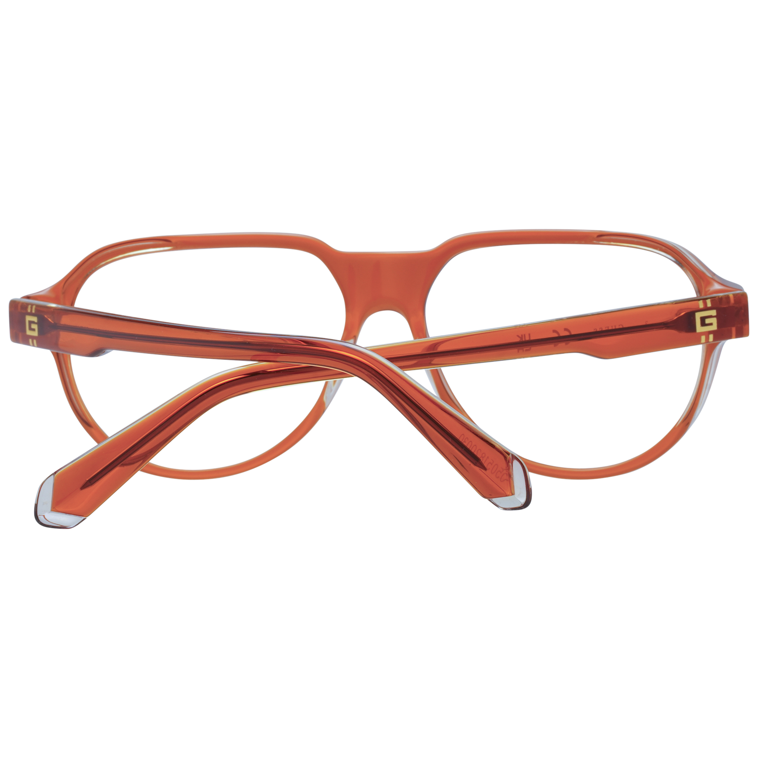 Guess Aviator glasses in Orange with Acetate frame, model Guess Optical Frames GU50090 044 56, from Burghley & Co – Luxury eyewear UK