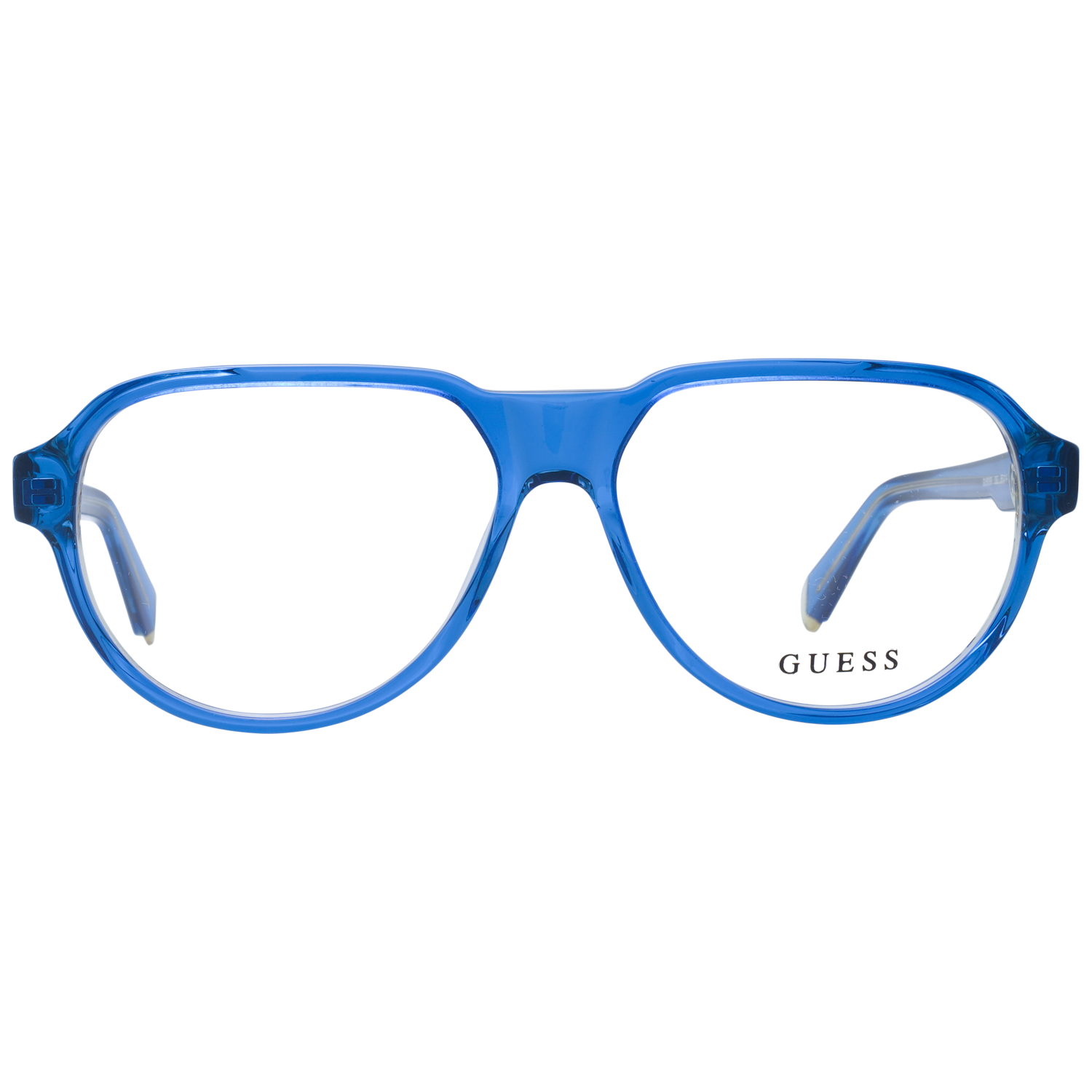 Guess Aviator glasses in Blue with Acetate frame, model Guess Optical Frames GU50090 092 56, from Burghley & Co – Luxury eyewear UK