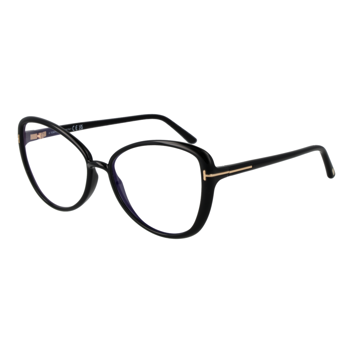 Tom Ford glasses, Tom Ford Frames  FT5907-B 001 55 – Burghley & Co (Image 1)