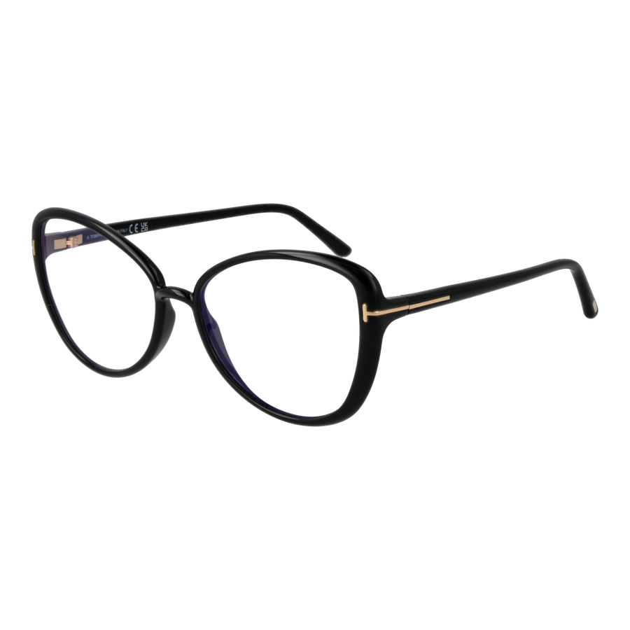 Tom Ford glasses, Tom Ford Frames  FT5907-B 001 55 – Burghley & Co (Image 1)