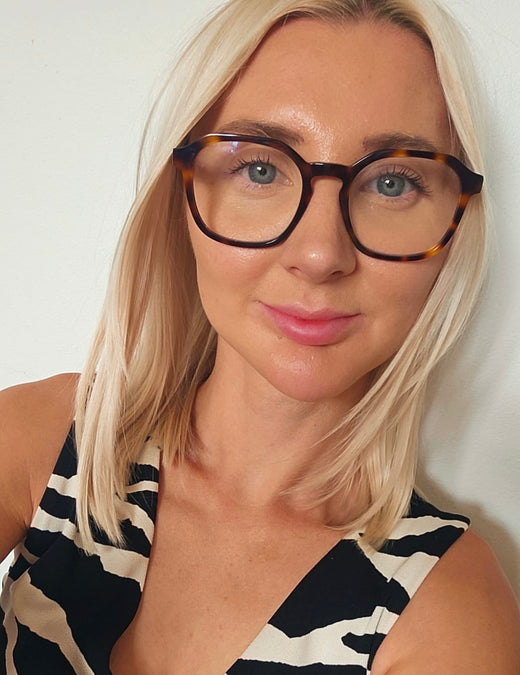 Customer wearing Burghley & Co eyewear