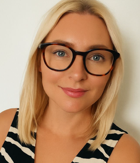 Customer wearing Burghley & Co eyewear
